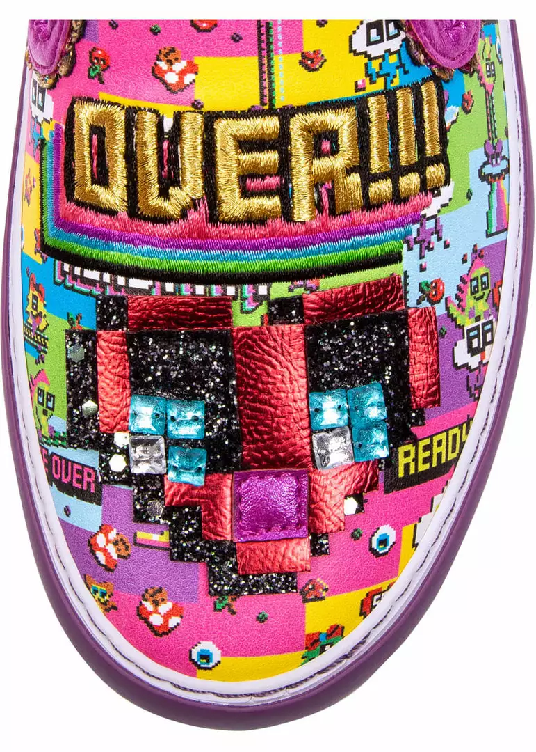 Irregular Choice Gaming Power Up Shoes Purple 8 Irregular Choice Gaming Power Up Shoes Purple