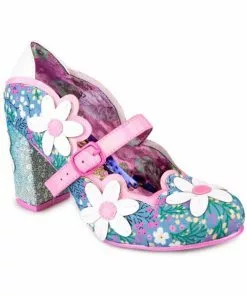 New In Irregular Choice Daisy Dancer 60's Pumps Blue