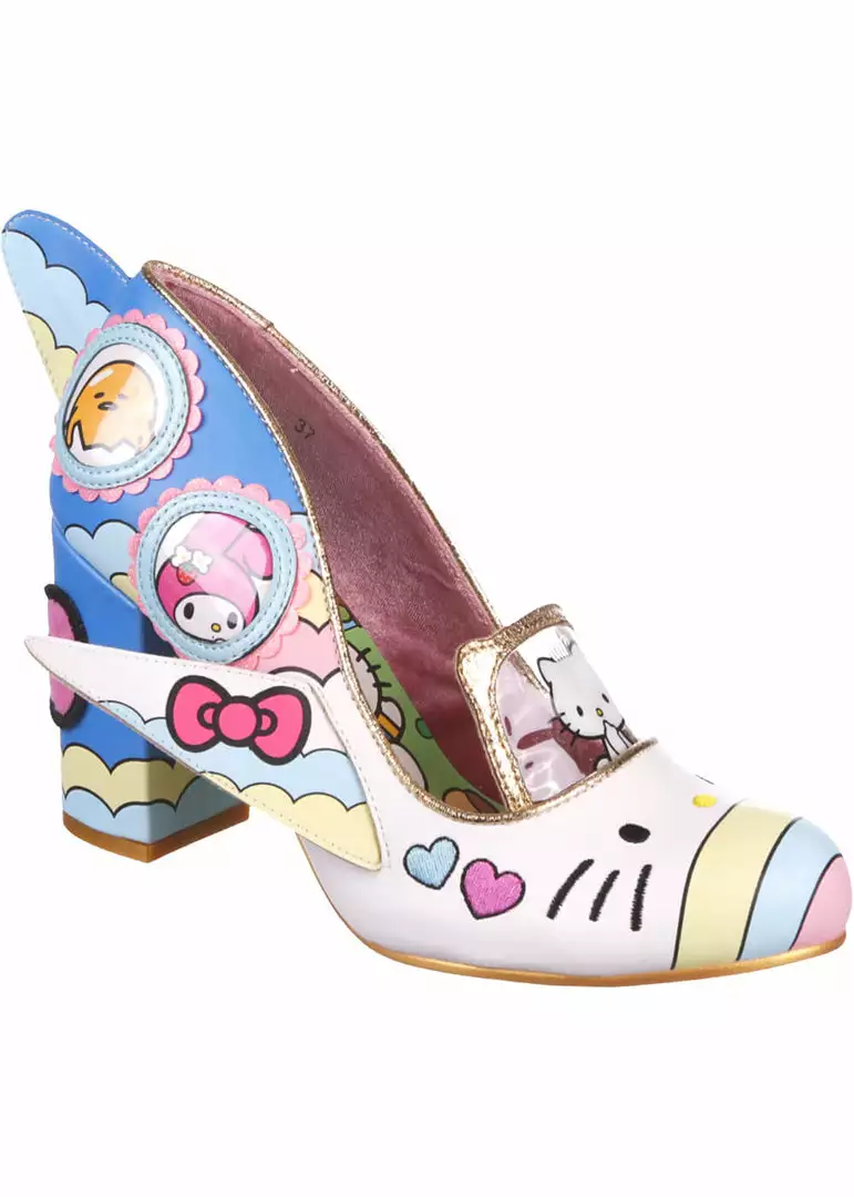 New In Irregular Choice X Hello Kitty It's Time To Have Fun Heels White 5 New In Irregular Choice X Hello Kitty It's Time To Have Fun Heels White