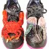 New In Irregular Choice That's It Crab Sneakers Black Silver