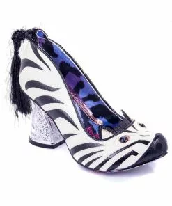 Irregular Choice Zevra 70's Pumps Zebra Black