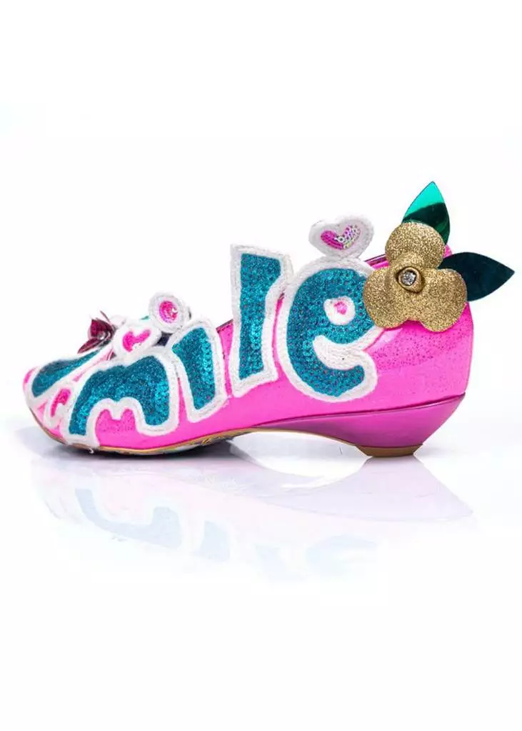 New In Irregular Choice Happy Smile Pumps Pink Blue 7 New In Irregular Choice Happy Smile Pumps Pink Blue