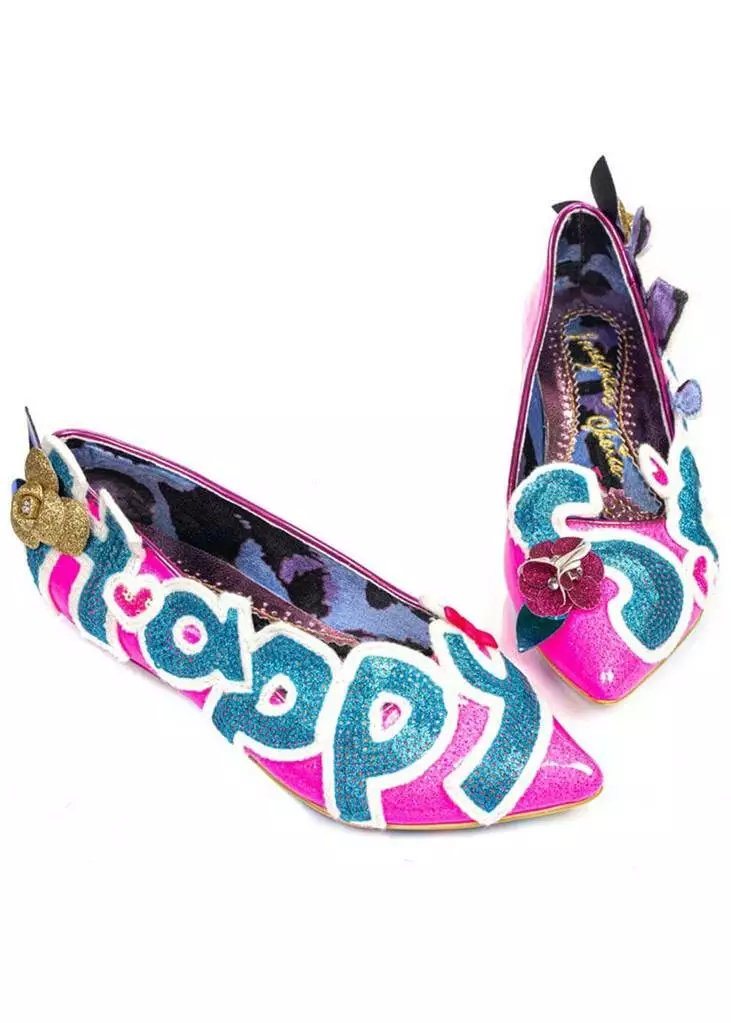 New In Irregular Choice Happy Smile Pumps Pink Blue 3 New In Irregular Choice Happy Smile Pumps Pink Blue
