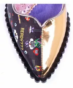 Irregular Choice Heavens Above Lightning Bolt 80's Pumps Gold New In 14 Irregular Choice Heavens Above Lightning Bolt 80's Pumps Gold New In