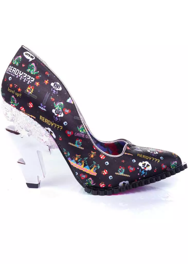 Irregular Choice Heavens Above Lightning Bolt 80's Pumps Gold New In 6 Irregular Choice Heavens Above Lightning Bolt 80's Pumps Gold New In