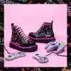 Irregular Choice Gaming Limit Break 80's Trainers Black Pink 2 Irregular Choice Gaming Limit Break 80's Trainers Black Pink