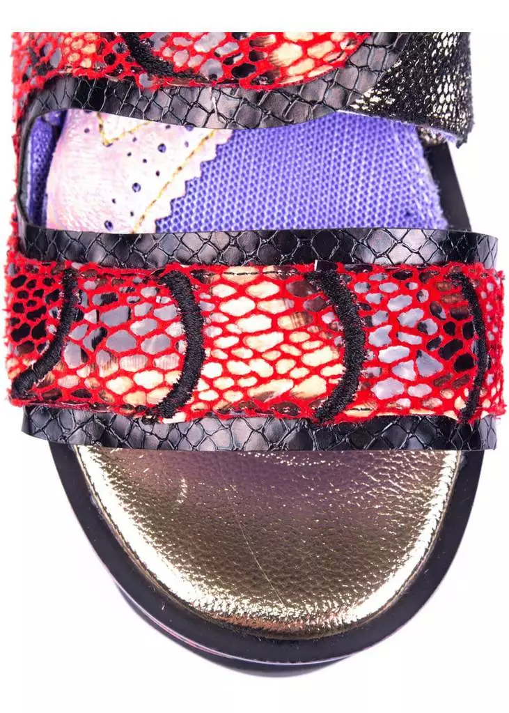 Irregular Choice Jellie Snake Plateau Sandals Red New In 7 Irregular Choice Jellie Snake Plateau Sandals Red New In