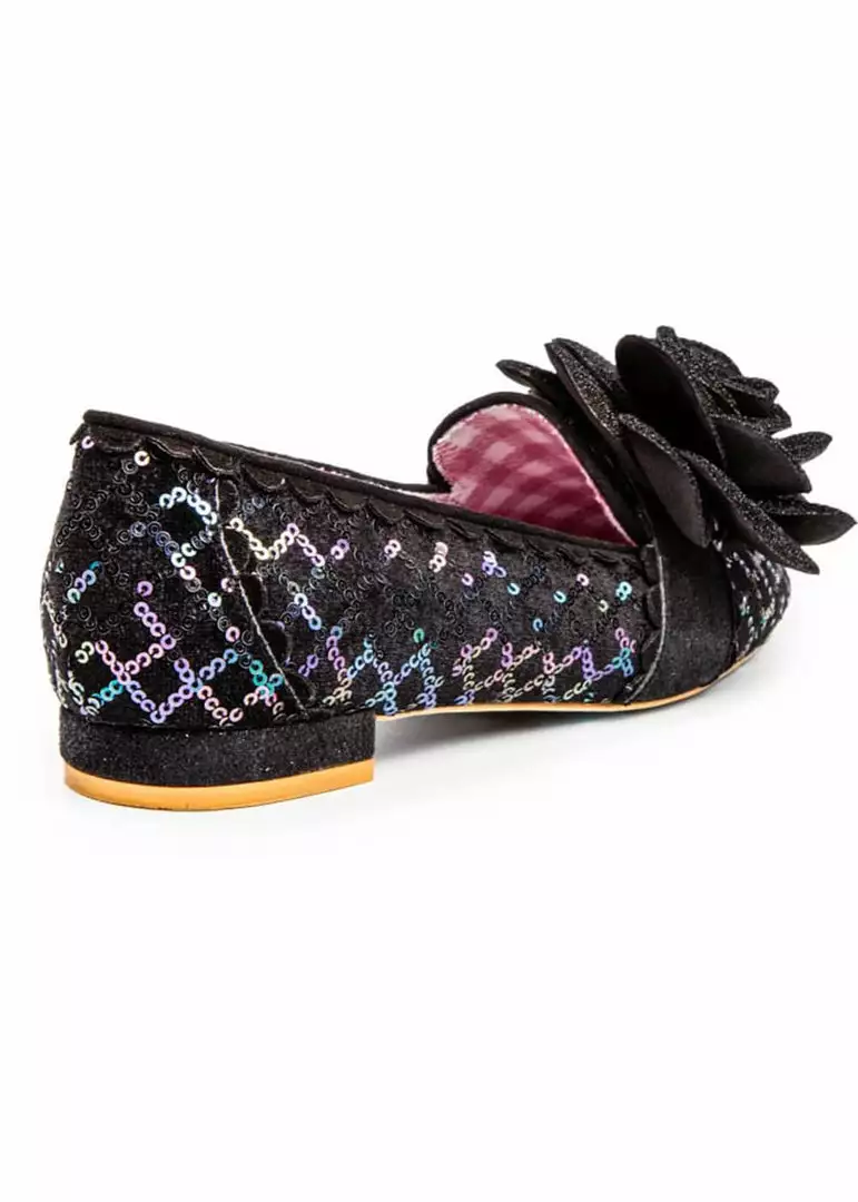 Irregular Choice Sweet Briar 40's Ballerinas Black New In 5 Irregular Choice Sweet Briar 40's Ballerinas Black New In