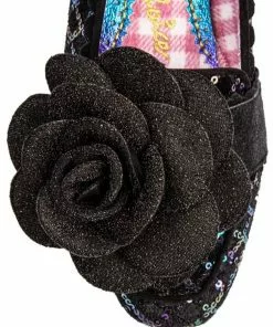 Irregular Choice Sweet Briar 40's Ballerinas Black New In