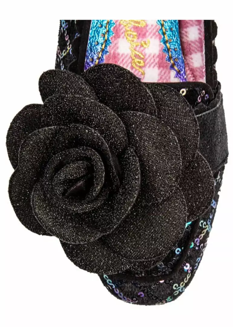 Irregular Choice Sweet Briar 40's Ballerinas Black New In 4 Irregular Choice Sweet Briar 40's Ballerinas Black New In