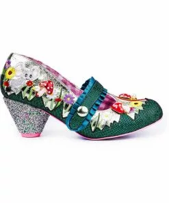 Irregular Choice Pipsqueak Toadstool 40's Pumps Green New In