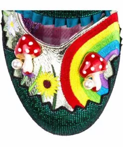 Irregular Choice Pipsqueak Toadstool 40's Pumps Green New In