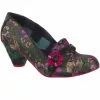 Irregular Choice Highland Haven Floral 60's Pumps Green New In