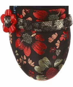 Irregular Choice Highland Haven Floral 60's Pumps Black New In