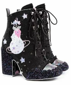 Irregular Choice Felicette Space Cat Boots Black New In 13 Irregular Choice Felicette Space Cat Boots Black New In