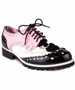 Irregular Choice Sockhop Sweetie Lace Up Shoes Black
