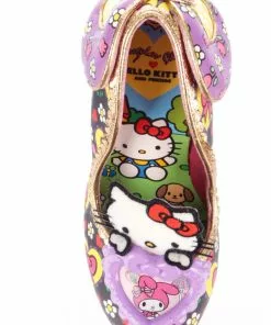 Irregular Choice X Hello Kitty Star Of The Show Heels Purple Black New In