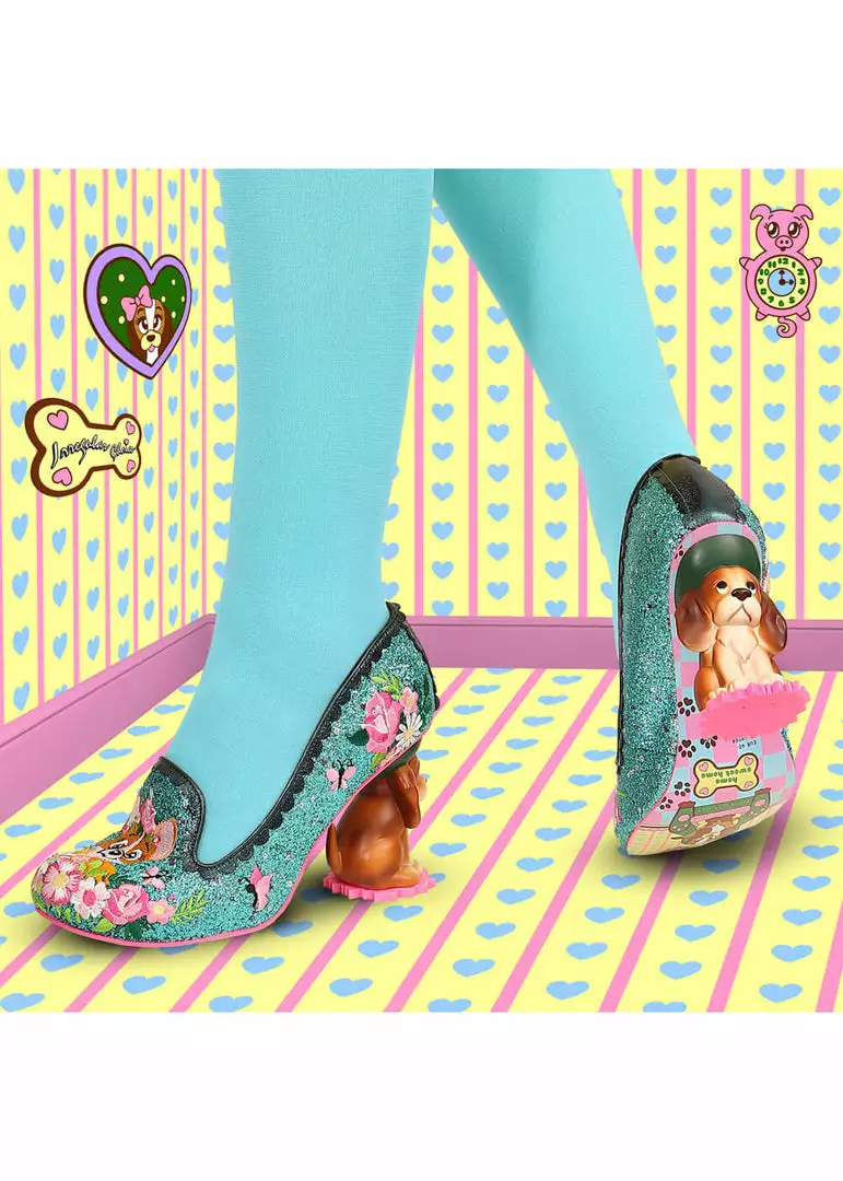 New In Irregular Choice Bougainvillea Dog Pumps Turquoise Teal 5 New In Irregular Choice Bougainvillea Dog Pumps Turquoise Teal