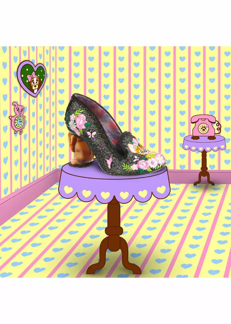 Irregular Choice Bougainvillea Dog Pumps Black 9 Irregular Choice Bougainvillea Dog Pumps Black