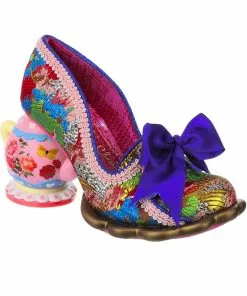 New In Irregular Choice Elevenses Teapot Pumps Blue