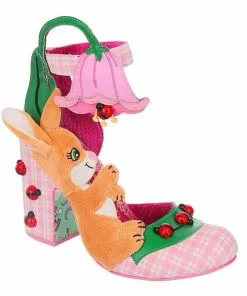 Irregular Choice Good Seed Bunny Ladybug Pumps Peach New In