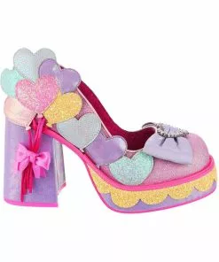 New In Irregular Choice Balloons And Cake 60's Platform Pumps Lilac 9 New In Irregular Choice Balloons And Cake 60's Platform Pumps Lilac