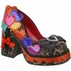 Irregular Choice Balloons And Cake 60's Platform Pumps In Leopard