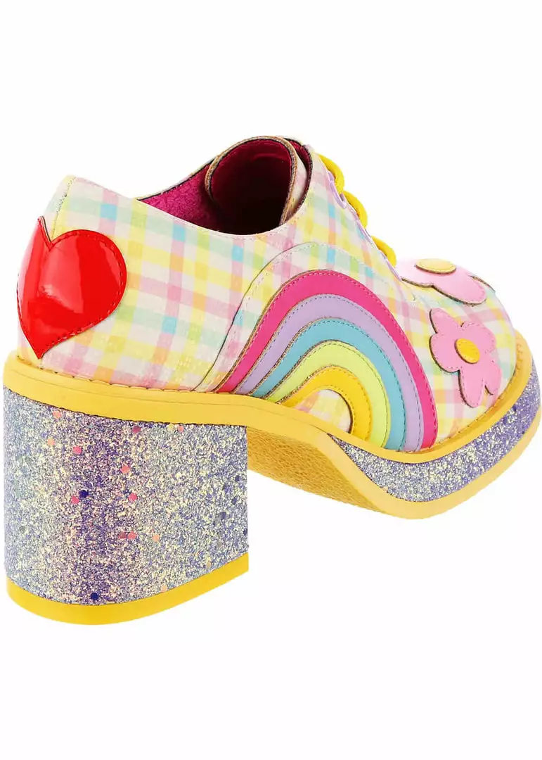 Irregular Choice Rainbows And Love 60's Platform Pumps Pastels 7 Irregular Choice Rainbows And Love 60's Platform Pumps Pastels