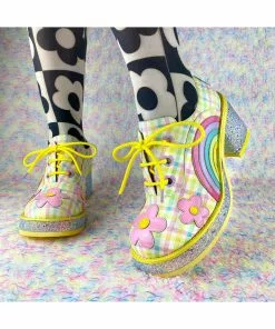 Irregular Choice Rainbows And Love 60's Platform Pumps Pastels 10 Irregular Choice Rainbows And Love 60's Platform Pumps Pastels