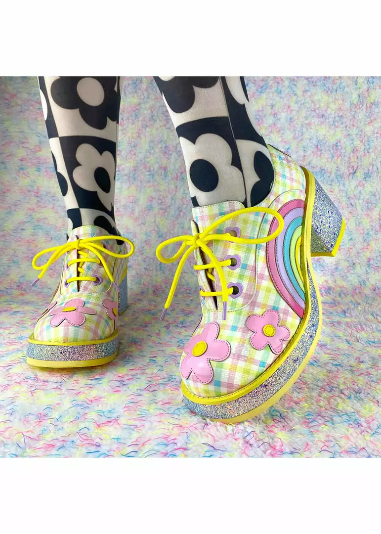 Irregular Choice Rainbows And Love 60's Platform Pumps Pastels 4 Irregular Choice Rainbows And Love 60's Platform Pumps Pastels