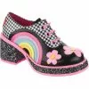 Irregular Choice Rainbows And Love 60's Platform Pumps Black New In 1 Irregular Choice Rainbows And Love 60's Platform Pumps Black New In