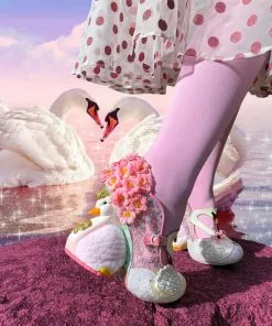 New In Irregular Choice Pedalo Date Swan Pumps Peach Pink 13 New In Irregular Choice Pedalo Date Swan Pumps Peach Pink