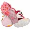 New In Irregular Choice Pedalo Date Swan Pumps Peach Pink