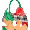 New In Irregular Choice Garden Unwind Bunny Bag Red Green 2 New In Irregular Choice Garden Unwind Bunny Bag Red Green