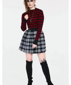 Jawbreaker Menace Stripe Sweater Red Black 10 Jawbreaker Menace Stripe Sweater Red Black