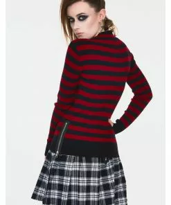Jawbreaker Menace Stripe Sweater Red Black 11 Jawbreaker Menace Stripe Sweater Red Black
