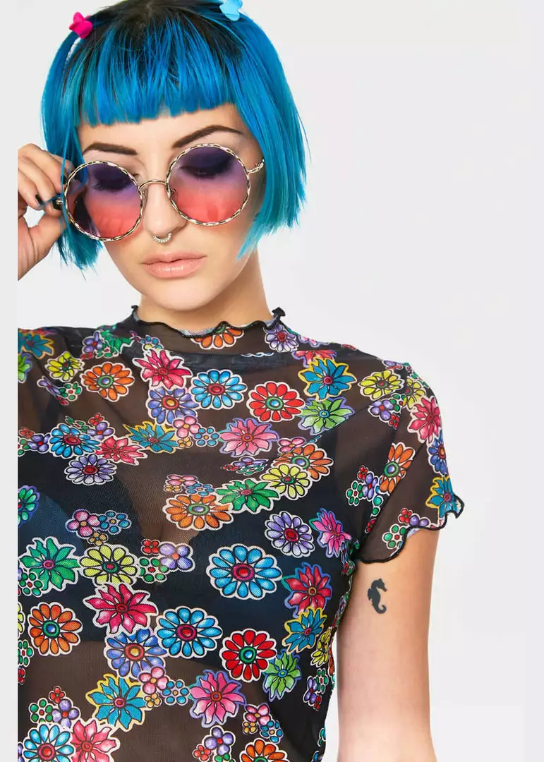 Jaw Breaker Jawbreaker Poison Ivy Mesh Top Black New In 3 Jaw Breaker Jawbreaker Poison Ivy Mesh Top Black New In