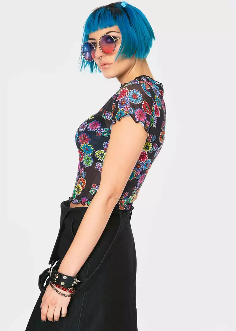 Jaw Breaker Jawbreaker Poison Ivy Mesh Top Black New In 5 Jaw Breaker Jawbreaker Poison Ivy Mesh Top Black New In