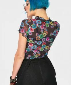Jaw Breaker Jawbreaker Poison Ivy Mesh Top Black New In 9 Jaw Breaker Jawbreaker Poison Ivy Mesh Top Black New In