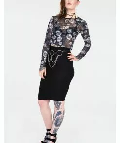 Jaw Breaker New In Jawbreaker Demon Sigil Mesh Top Black 10 Jaw Breaker New In Jawbreaker Demon Sigil Mesh Top Black