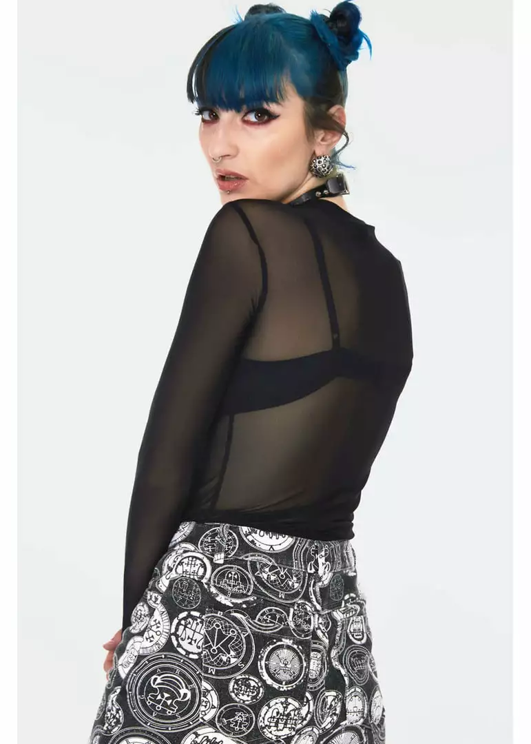 Jawbreaker Serpent Snake Mesh Top Black 6 Jawbreaker Serpent Snake Mesh Top Black