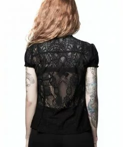 Killstar Liana Ruffle Lace 40's Blouse Black New In 7 Killstar Liana Ruffle Lace 40's Blouse Black New In