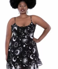New In Killstar Astral Light 60's Sundress Black