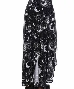 New In Killstar Astral Light 70's Maxi Skirt Black