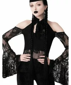 Killstar Cyrena Lace 70's Top Black New In