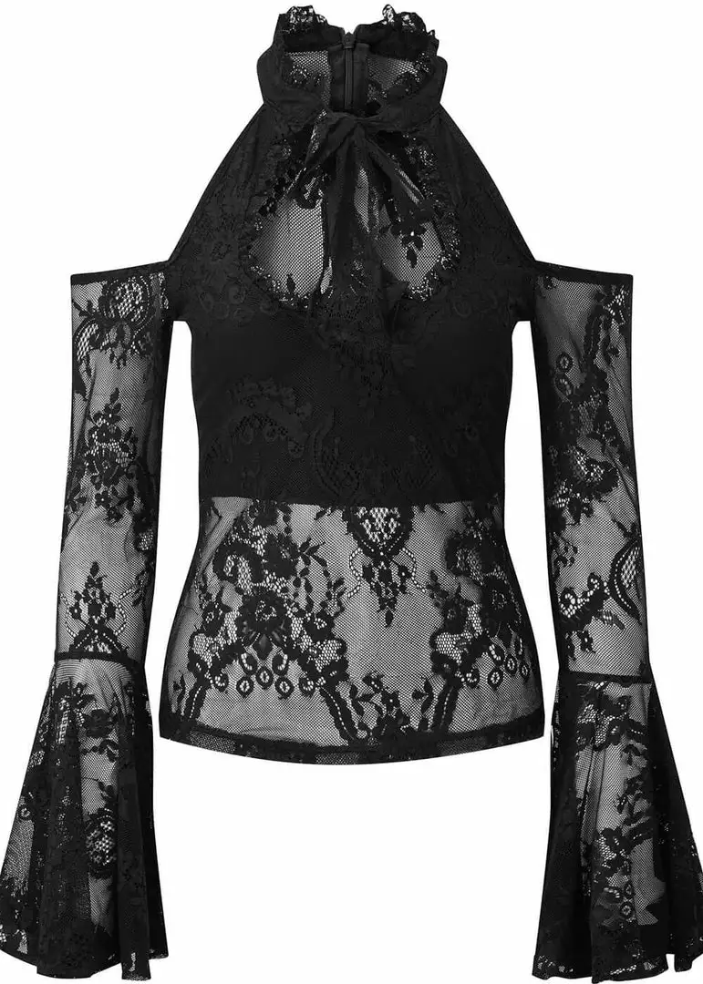 Killstar Cyrena Lace 70's Top Black New In 6 Killstar Cyrena Lace 70's Top Black New In