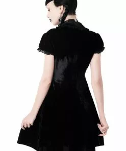 Killstar Maribella Velvet 60's Dress Black New In