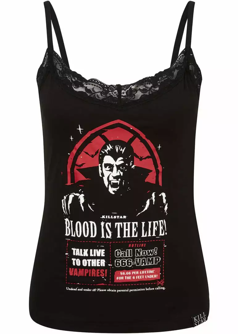 New In Killstar Dial Vamp Strappy Top Black 3 New In Killstar Dial Vamp Strappy Top Black