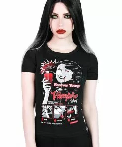 Killstar Forever Young Ringer T-Shirt Black