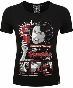 Killstar Forever Young Ringer T-Shirt Black